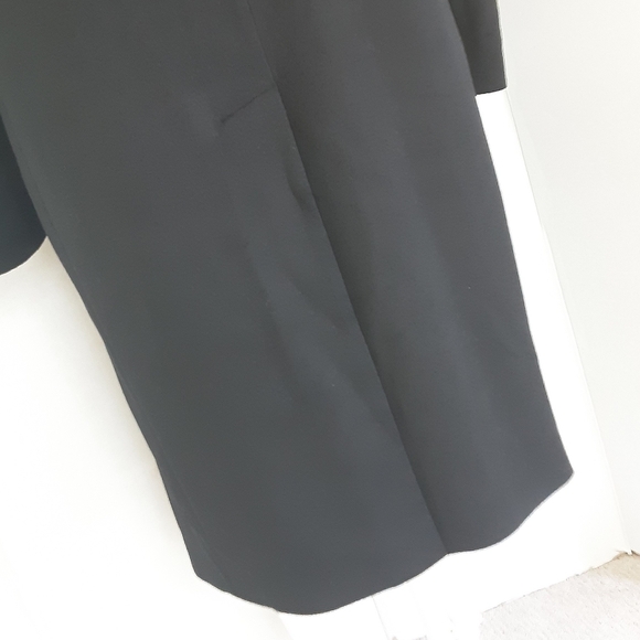 CALVIN KLEIN Black Wool Blend Long Dress Overcoat Sz 42R - EUC - Picture 9 of 12